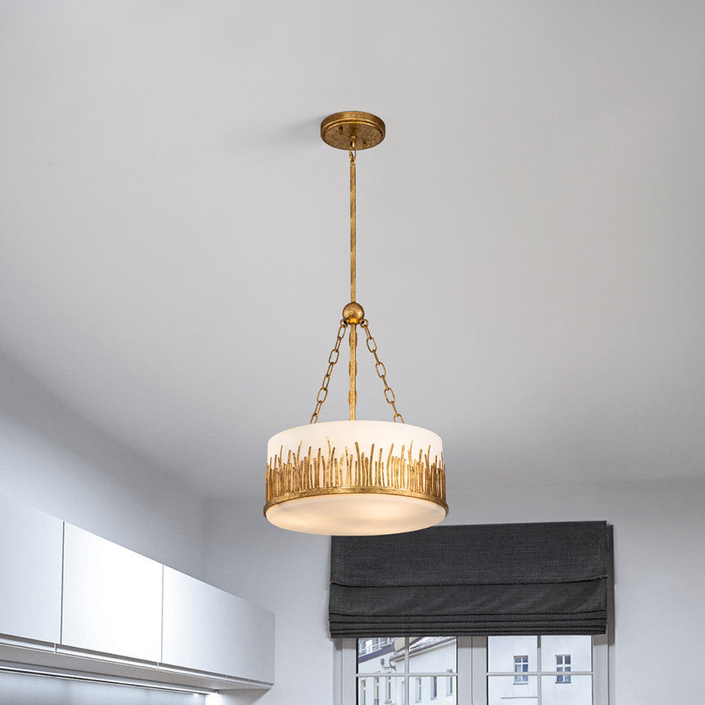 Ziggy Large Pendant in Laquered Silver
