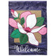 Flag Welcome Magnolia Burlap 13x18