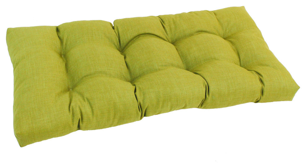 42"X19" Squared Solid Spun Polyester Tufted Loveseat Cushion, Lime