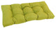 42"X19" Squared Solid Spun Polyester Tufted Loveseat Cushion, Lime