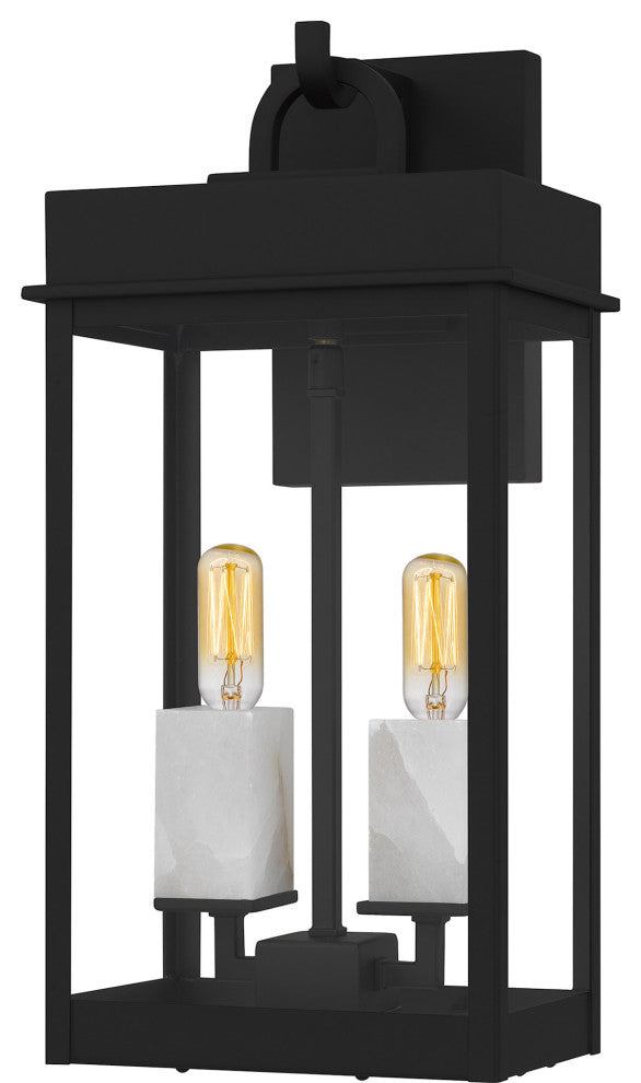 Quoizel CAM8408 Carmen 2 Light 16" Tall Outdoor Wall Sconce - Matte Black