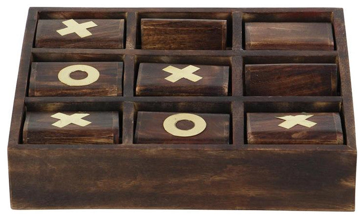 Dark Brown Mango Wood Traditional Game Set