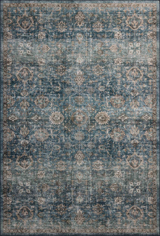 Loloi Washable Anniston Lagoon/Natural Rug, 5'x7'6"