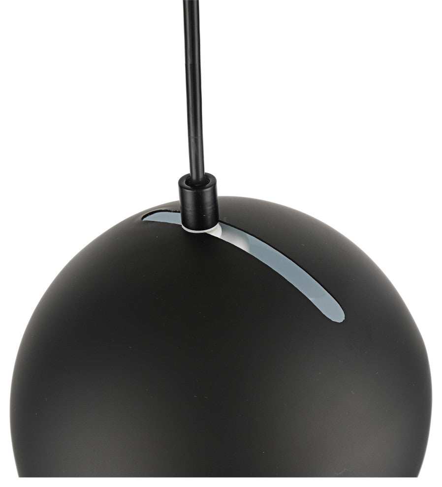 CHLOE Lighting Ironclad Contemporary 1-Light Mini Pendant, Black/White