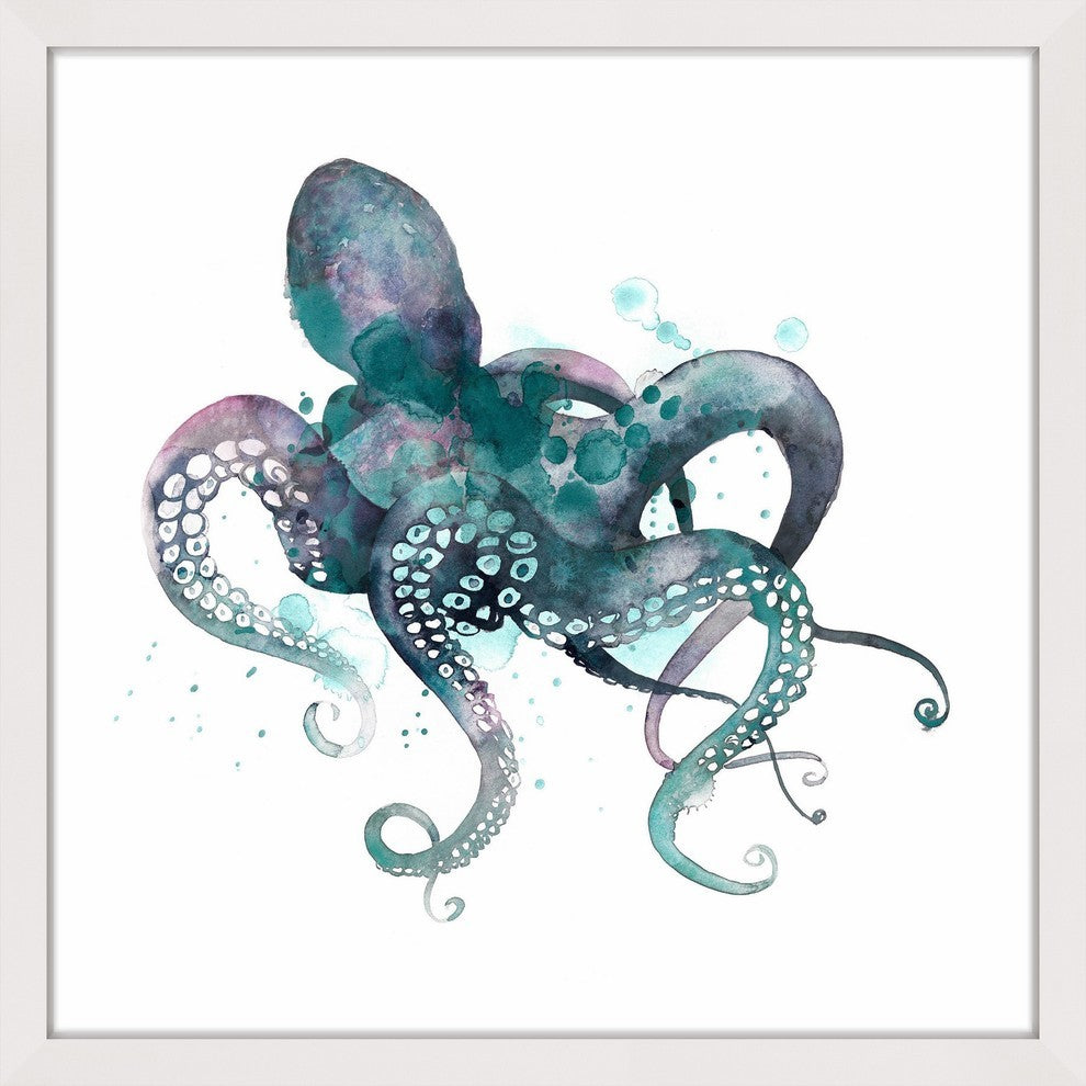 "Tentacles I" Framed Painting Print, 12"x12"