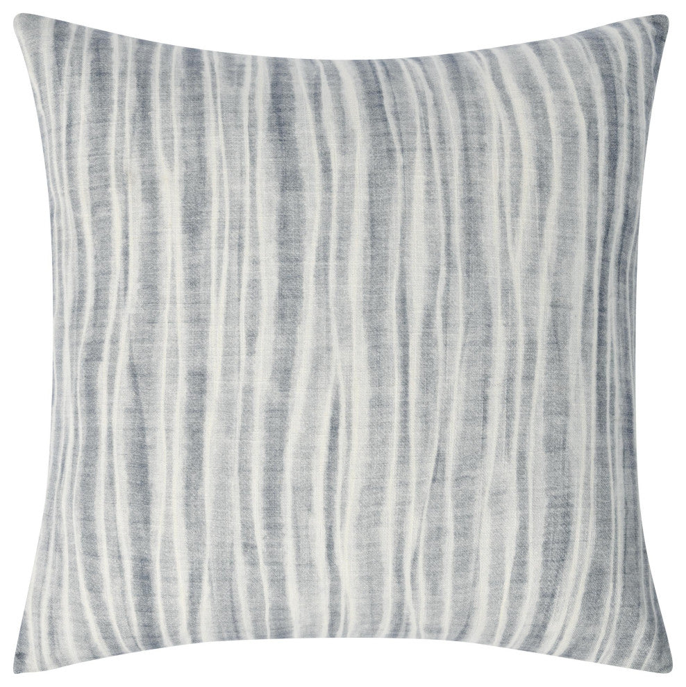 Holston 22" Cotton Fabric Throw Pillow, Blue