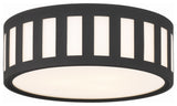 Crystorama Lighting Group KEN-2203 Kendal 3 Light 14"W Flush - Black Forged