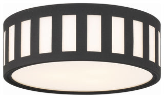 Crystorama Lighting Group KEN-2203 Kendal 3 Light 14"W Flush - Black Forged