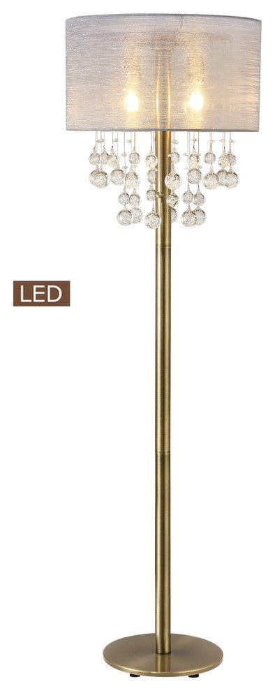 Charlotte 61" 2-Light LED Floor Lamp Bubble Balls With Dimmer Swtich
