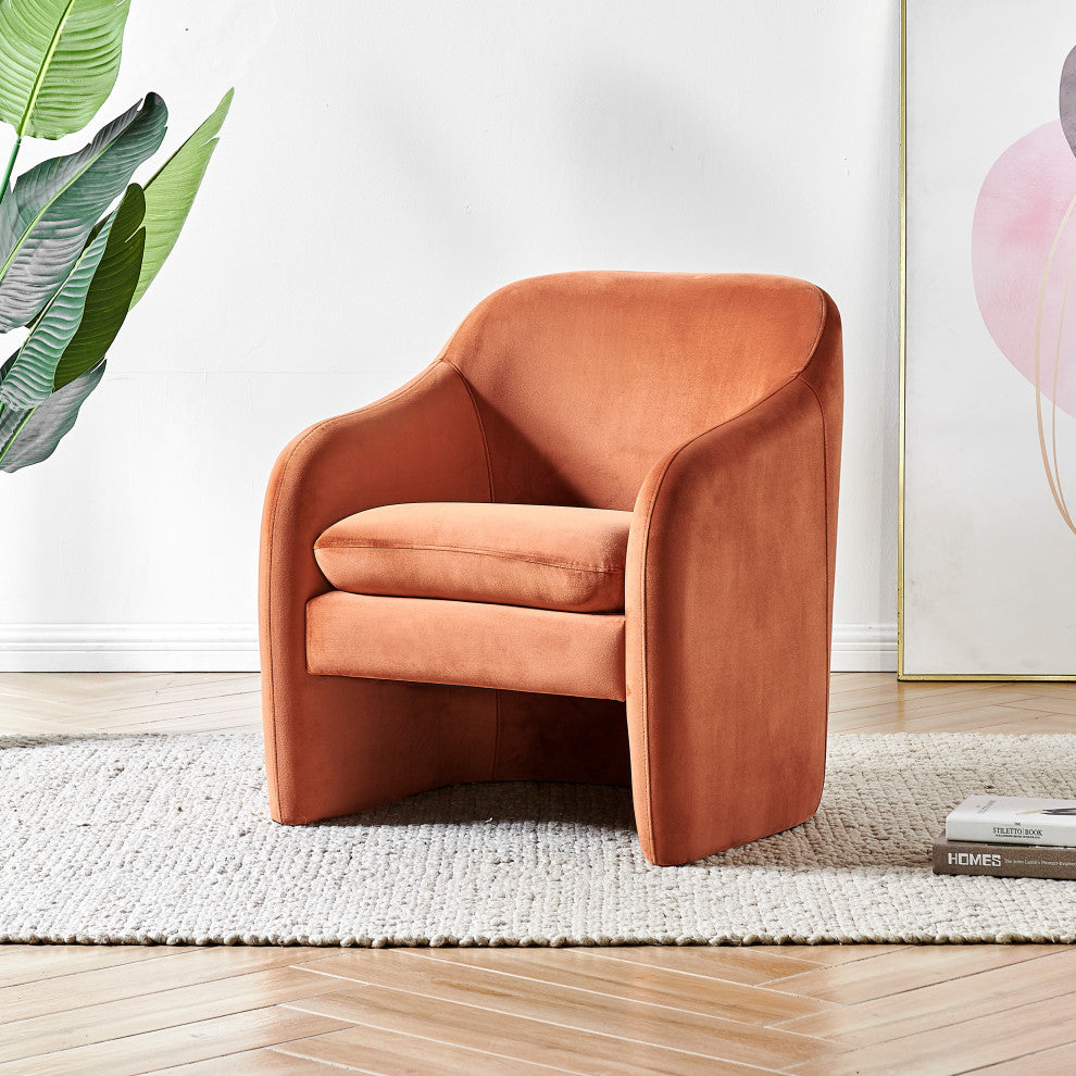 Zella Fabric Accent Arm Chair, Alamo Terracotta