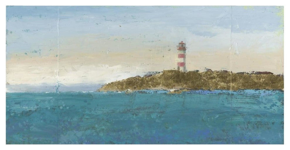 "Lighthouse Seascape I" Digital Paper Print by James Wiens, 62"x32"
