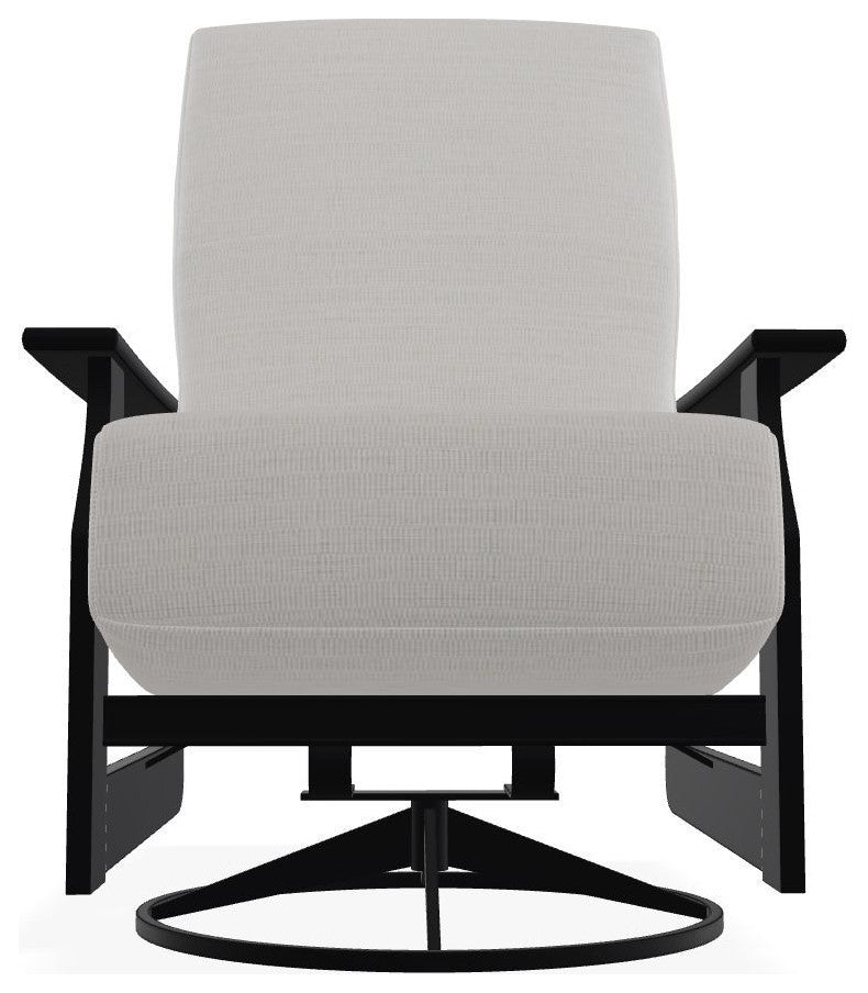 St. Catherine Deep Seat Outdoor Swivel Rocker, Tabloid Cloud/Black