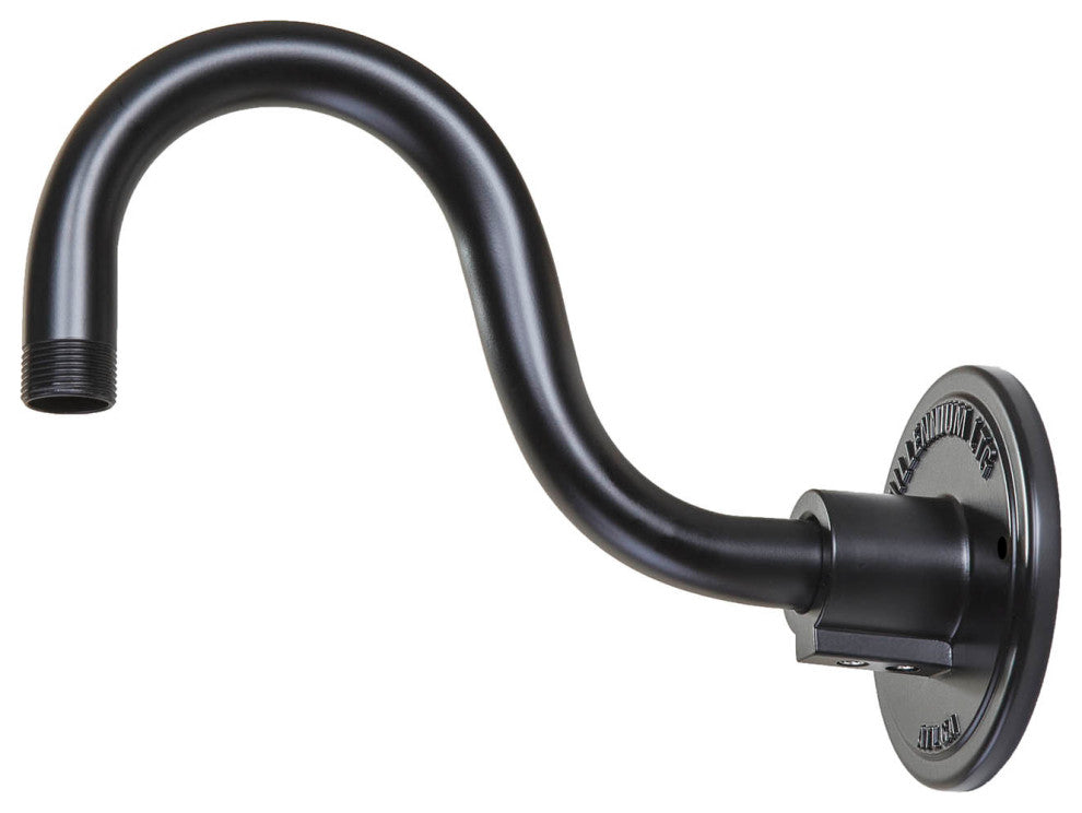 10" Satin Black RLM Goose Neck