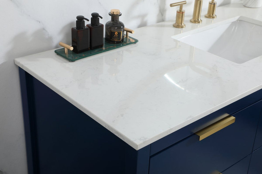 Louie 60" Single Bathroom Vanity, Blue