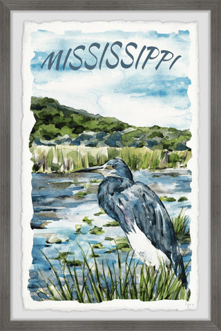 "Mississippi River" Framed Painting Print, 8x12
