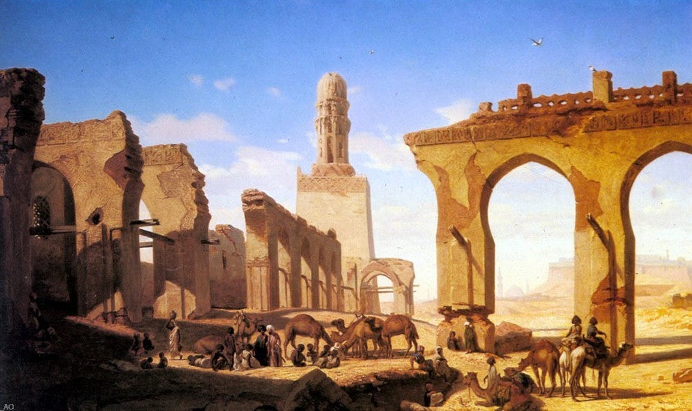 Prosper Marilhat Ruines de la Mosquee du Calife Hakem au Caire Wall Decal