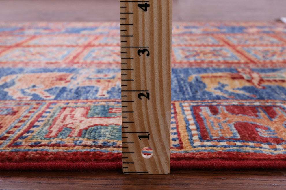 2' 10" X 4' 1" Antiqued Pazyryk Historical Design Handmade Rug Q10884