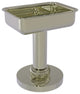 Vanity Top Soap Dish with Twisted Accents, Polished Nickel