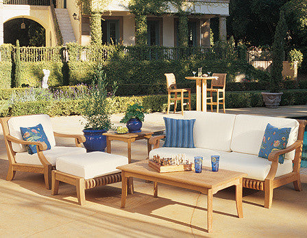 6-Piece Giva Outdoor Teak Sofa Set With Sunbrella Cushions Foster Surfside