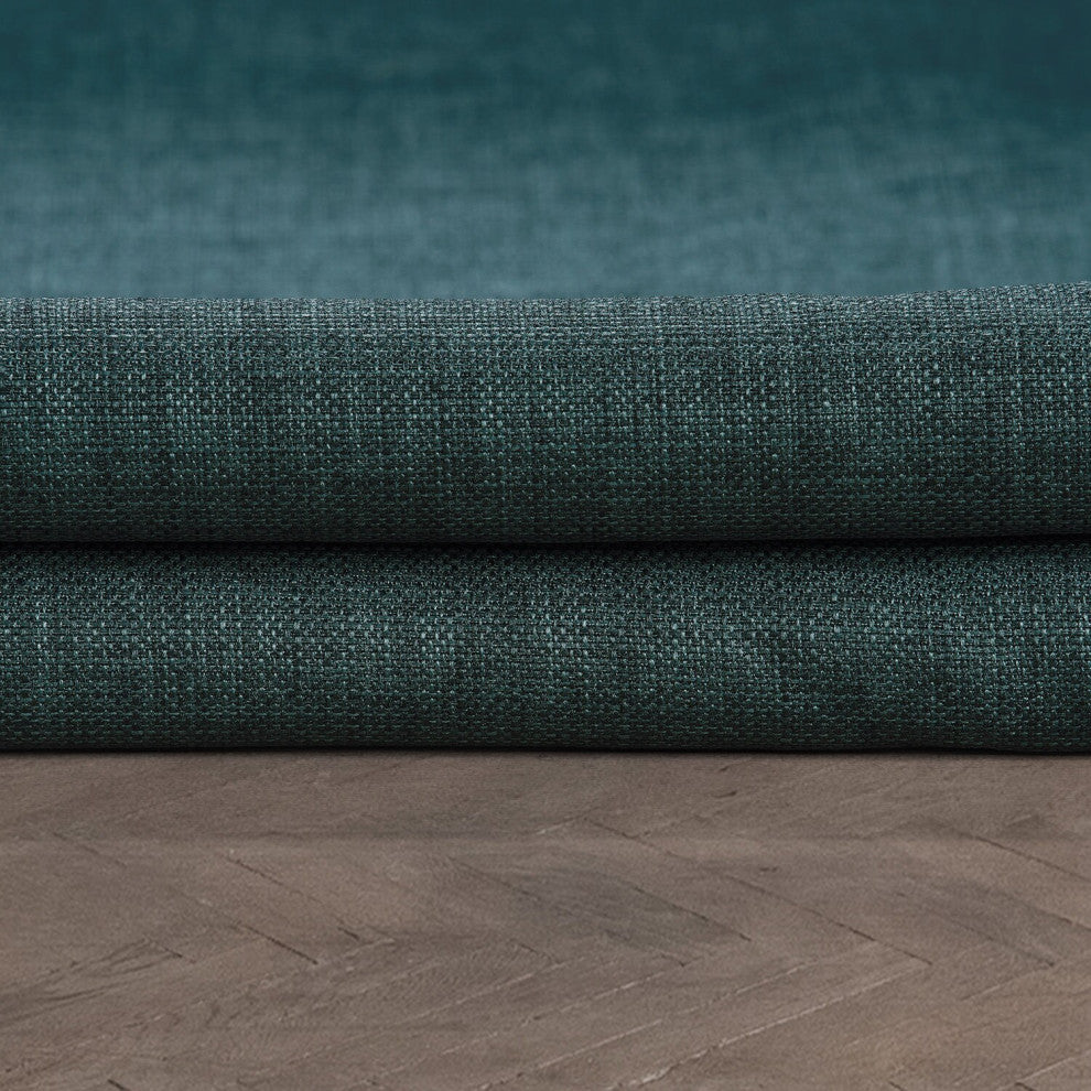 Empire Green Italian Faux Linen Fabric Sample, 4Wx4L