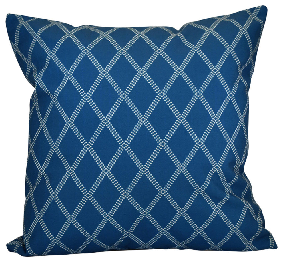 Decorative Outdoor Holiday Pillow, Teal, 16"x16"