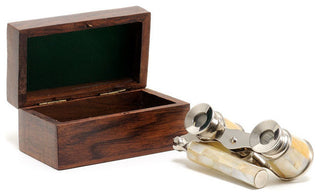 Opera Glasses W Mop In Wood Box