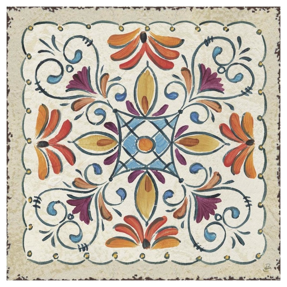 "Mediterranean Flair XII" Digital Paper Print by Daphne Brissonnet, 42"x42"