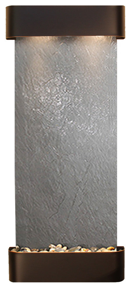 Inspiration Falls Water Fountain, Black Featherstone, Blackened Copper, Round