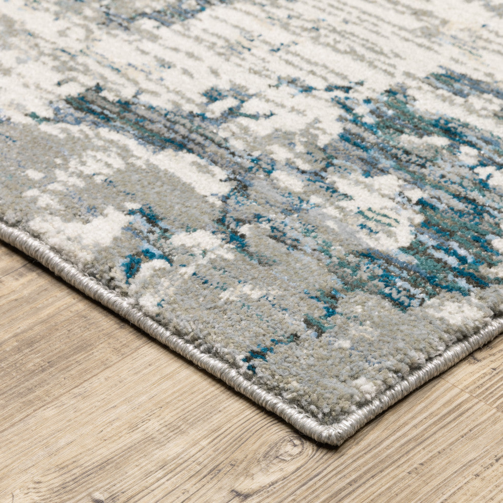 Evolution 0984D Gray/Blue 3'3"x5'2" Rug