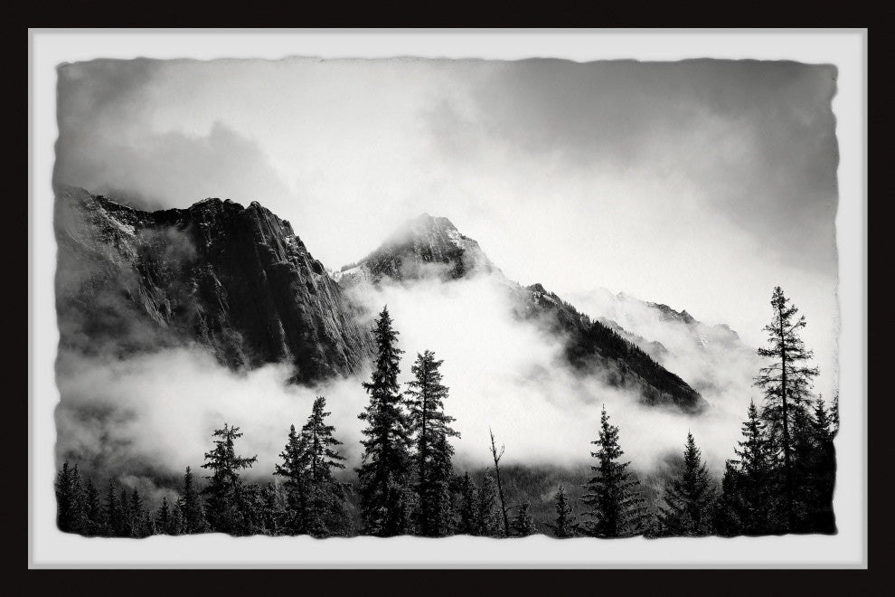 "Mysterious Peak" Framed Painting Print, 30x20