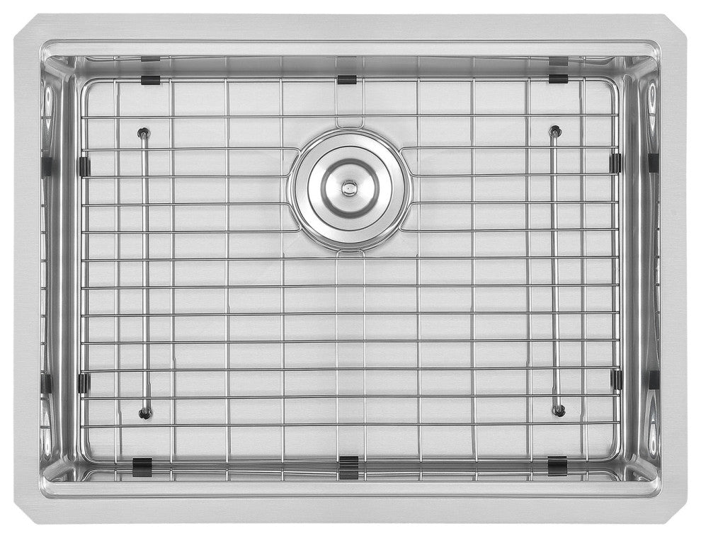 25 in. Undermount Single Bowl Kitchen Sink with Accessories in Stainless Steel