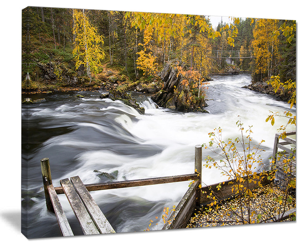 "Fall River Over Riffles and Rocks" Photograph Print, 20"x12"