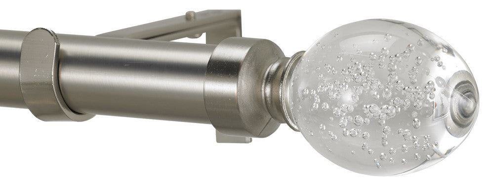 Trans Lu Non-Telescoping Curtain Rod, Stainless, 72''