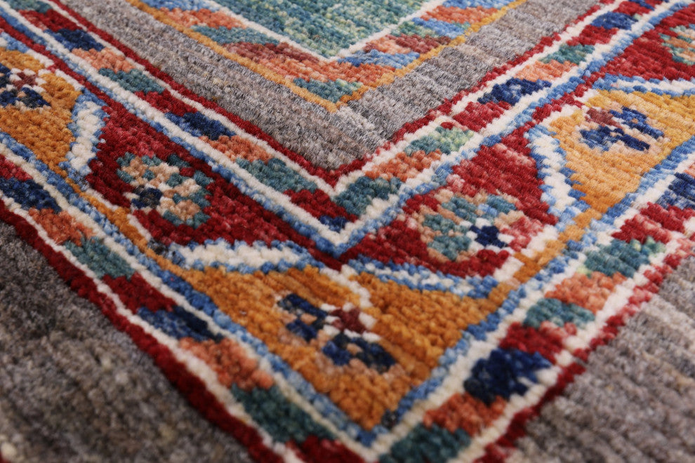 Handmade Persian Gabbeh Tribal Wool Rug 4' 4" X 6' 4" Q9984