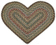 Earth Rugs C-51 Fir / Ivory Heart Braided Rug 20" x 30"