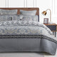 Mystic Quilted 7-Piece Bed Spread Set, Charcoal, Queen