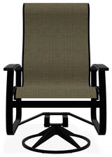 Belle Isle Sling Outdoor Swivel Rocker, Elevation Stone/Black