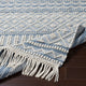 Surya Farmhouse Tassels FTS-2300 Bohemian Area Rug, Denim, 6' x 9' Rectangle