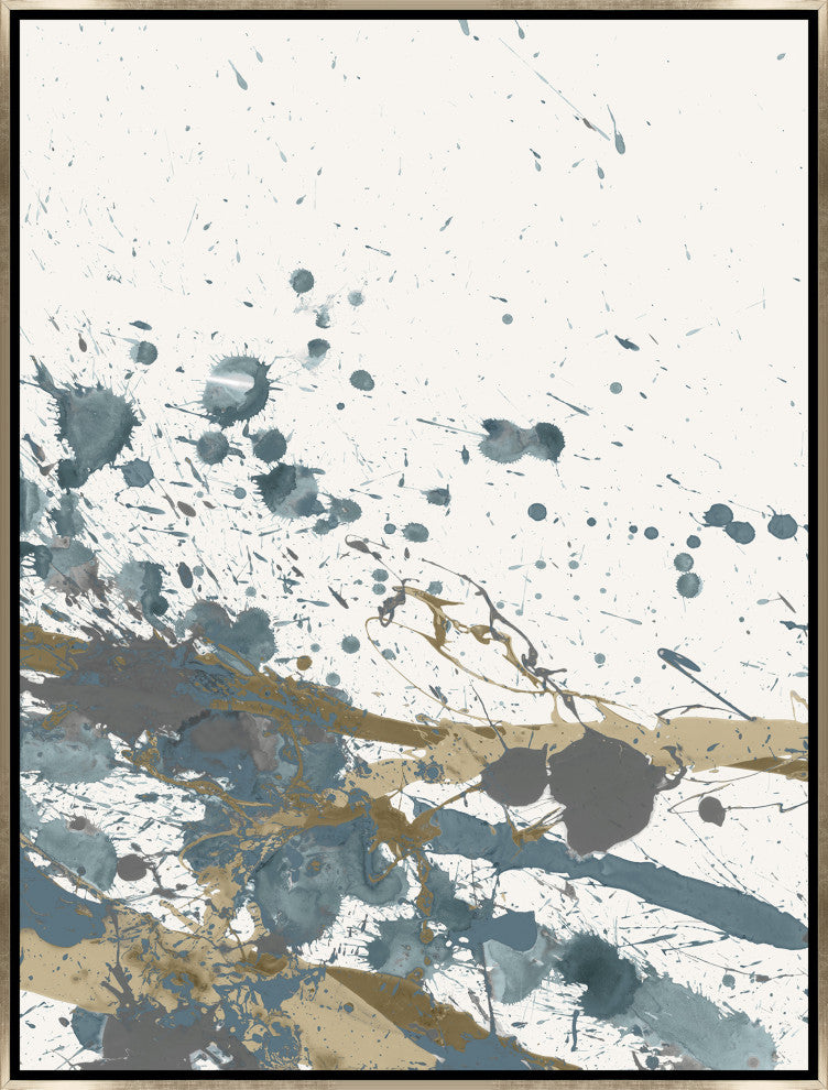 24x32 Winding Road IV, Framed Artwork, Silver