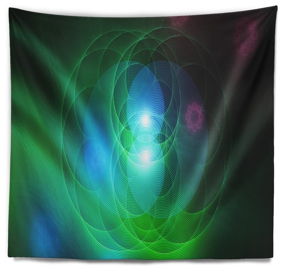 Merge Colored Spheres. Abstract Wall Tapestry, 92"x78"