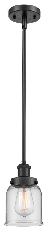 Small Bell 1-Light Pendant, Matte Black, Clear