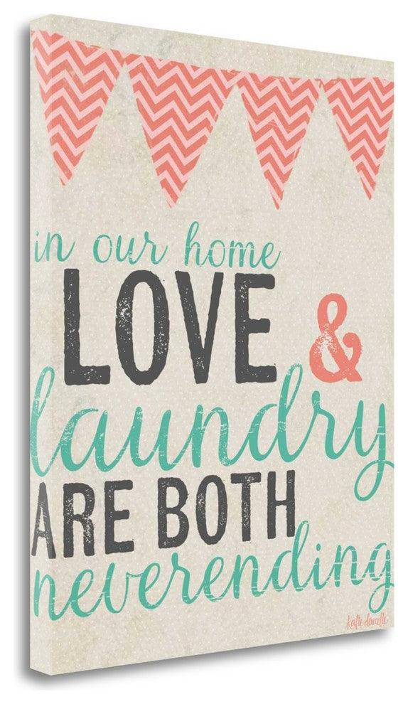 "Neverending Laundry" By Katie Doucette, Giclee Print on Gallery Wrap Canvas