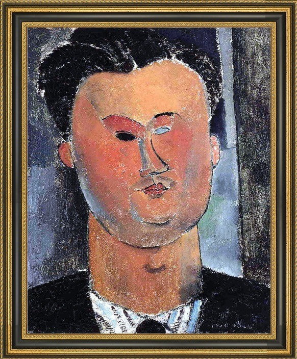 Amedeo Modigliani Pierre Reverdy - 20" x 25" Framed Premium Canvas Print