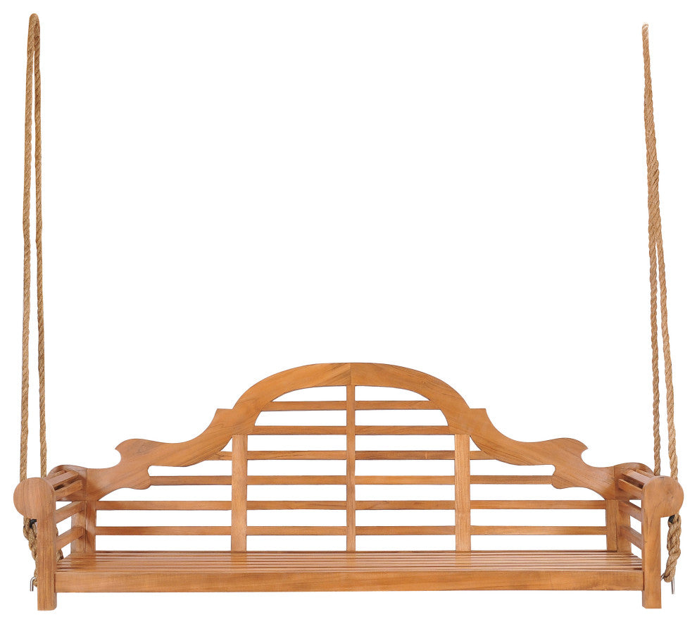 Teak Wood Lutyens Double Outdoor Porch Swing made from A-grade Teak Wood
