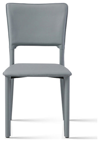Metro Top Grain Leather Side Chair, Heritage Leather-Sand