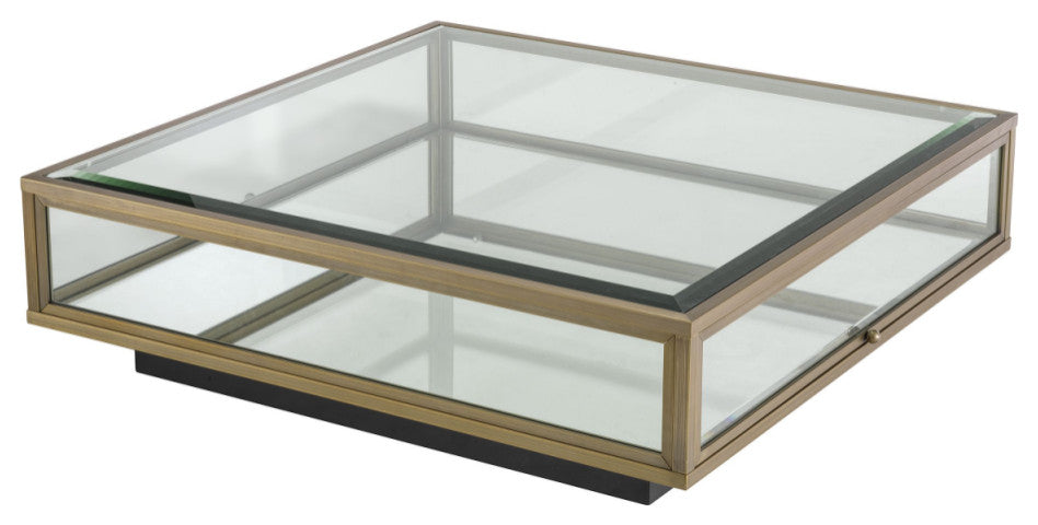 Square Glass Coffee Table, Eichholtz Ryan