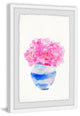 "Bushy Pink Vase" Framed Painting Print, 30"x45"