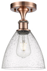 Innovations 516-1C-AC-GBD-754 1 Light Semi-Flush Mount, Antique Copper