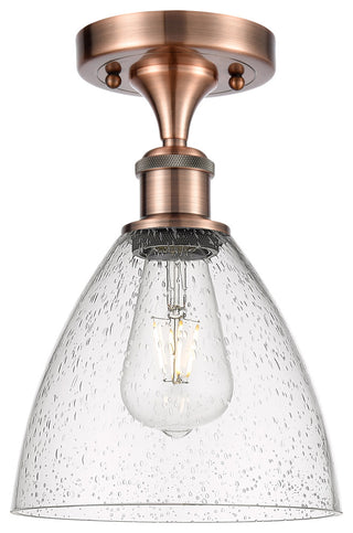 Innovations 516-1C-AC-GBD-754 1 Light Semi-Flush Mount, Antique Copper