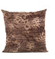 Plutus Brown Luxe Lash Faux Fur Luxury Throw Pillow, Brown, 20" x 36" King